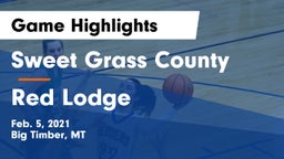 Sweet Grass County  vs Red Lodge  Game Highlights - Feb. 5, 2021