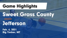 Sweet Grass County  vs Jefferson  Game Highlights - Feb. 6, 2021