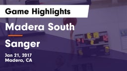 Madera South  vs Sanger  Game Highlights - Jan 21, 2017