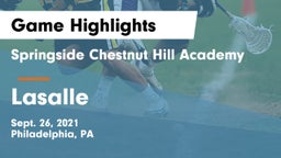 Springside Chestnut Hill Academy  vs Lasalle Game Highlights - Sept. 26, 2021