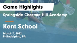 Springside Chestnut Hill Academy  vs Kent School Game Highlights - March 7, 2022