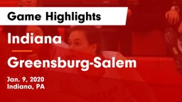 Indiana  vs Greensburg-Salem  Game Highlights - Jan. 9, 2020