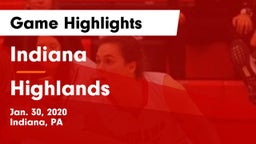 Indiana  vs Highlands  Game Highlights - Jan. 30, 2020