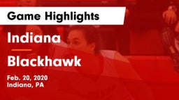 Indiana  vs Blackhawk  Game Highlights - Feb. 20, 2020