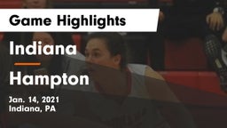 Indiana  vs Hampton  Game Highlights - Jan. 14, 2021
