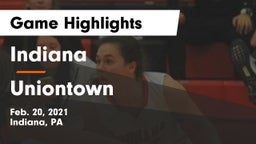 Indiana  vs Uniontown Game Highlights - Feb. 20, 2021