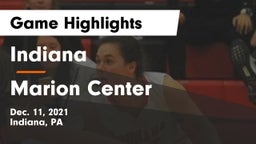 Indiana  vs Marion Center Game Highlights - Dec. 11, 2021