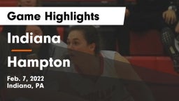 Indiana  vs Hampton  Game Highlights - Feb. 7, 2022