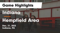 Indiana  vs Hempfield Area  Game Highlights - Dec. 21, 2023