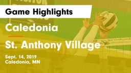 Caledonia  vs St. Anthony Village  Game Highlights - Sept. 14, 2019