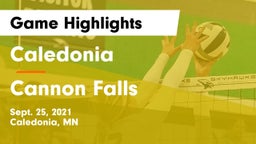 Caledonia  vs Cannon Falls  Game Highlights - Sept. 25, 2021