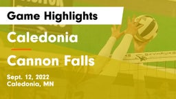 Caledonia  vs Cannon Falls  Game Highlights - Sept. 12, 2022