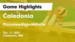 Caledonia  vs Plainview-Elgin-Millville  Game Highlights - Oct. 11, 2022