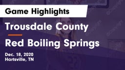 Trousdale County  vs Red Boiling Springs  Game Highlights - Dec. 18, 2020