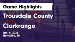 Trousdale County  vs Clarkrange  Game Highlights - Jan. 8, 2021