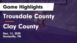 Trousdale County  vs Clay County Game Highlights - Dec. 11, 2020