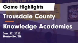 Trousdale County  vs Knowledge Academies Game Highlights - Jan. 27, 2023