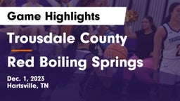 Trousdale County  vs Red Boiling Springs  Game Highlights - Dec. 1, 2023