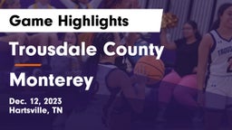 Trousdale County  vs Monterey  Game Highlights - Dec. 12, 2023