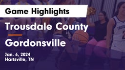 Trousdale County  vs Gordonsville  Game Highlights - Jan. 6, 2024