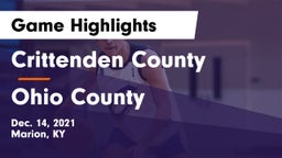 Crittenden County  vs Ohio County  Game Highlights - Dec. 14, 2021