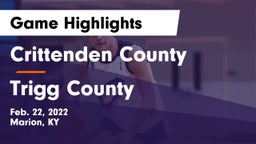 Crittenden County  vs Trigg County  Game Highlights - Feb. 22, 2022