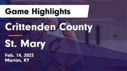 Crittenden County  vs St. Mary  Game Highlights - Feb. 14, 2023