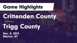 Crittenden County  vs Trigg County  Game Highlights - Dec. 8, 2023