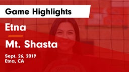 Etna  vs Mt. Shasta Game Highlights - Sept. 26, 2019