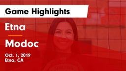 Etna  vs Modoc Game Highlights - Oct. 1, 2019