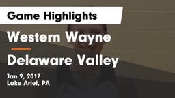 Western Wayne  vs Delaware Valley  Game Highlights - Jan 9, 2017