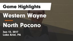 Western Wayne  vs North Pocono  Game Highlights - Jan 12, 2017
