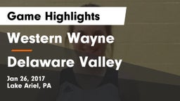 Western Wayne  vs Delaware Valley  Game Highlights - Jan 26, 2017