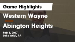 Western Wayne  vs Abington Heights  Game Highlights - Feb 6, 2017