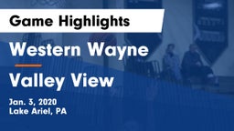 Western Wayne  vs Valley View  Game Highlights - Jan. 3, 2020