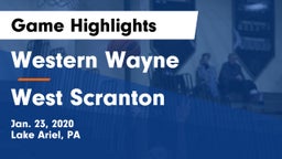 Western Wayne  vs West Scranton  Game Highlights - Jan. 23, 2020