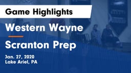 Western Wayne  vs Scranton Prep  Game Highlights - Jan. 27, 2020