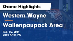 Western Wayne  vs Wallenpaupack Area  Game Highlights - Feb. 25, 2021