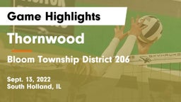 Thornwood  vs Bloom Township  District 206 Game Highlights - Sept. 13, 2022