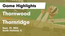 Thornwood  vs Thornridge  Game Highlights - Sept. 29, 2022