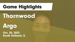 Thornwood  vs Argo  Game Highlights - Oct. 20, 2022