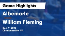 Albemarle  vs William Fleming Game Highlights - Dec. 9, 2022
