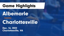Albemarle  vs Charlottesville  Game Highlights - Dec. 16, 2022