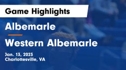 Albemarle  vs Western Albemarle  Game Highlights - Jan. 13, 2023