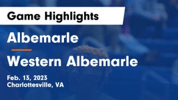 Albemarle  vs Western Albemarle  Game Highlights - Feb. 13, 2023