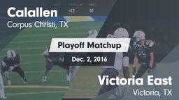 Matchup: Calallen  vs. Victoria East  2016