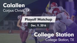 Matchup: Calallen  vs. College Station  2016