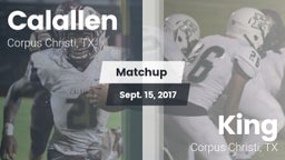 Matchup: Calallen  vs. King  2017