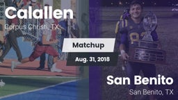 Matchup: Calallen  vs. San Benito  2018