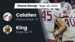 Recap: Calallen  vs. King  2022